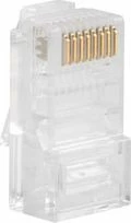 Konektor rrjeti RJ45 Lanberg Cat 5e UTP, 20 copë, transparent