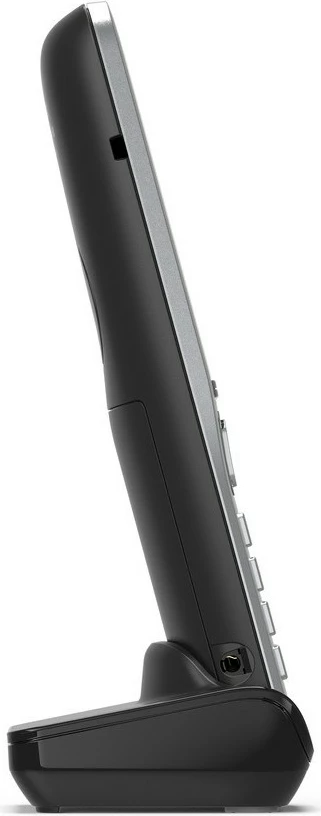 Telefon Gigaset COMFORT 500A duo, Analog/DECT, 200 kontakte, i zi, argjend