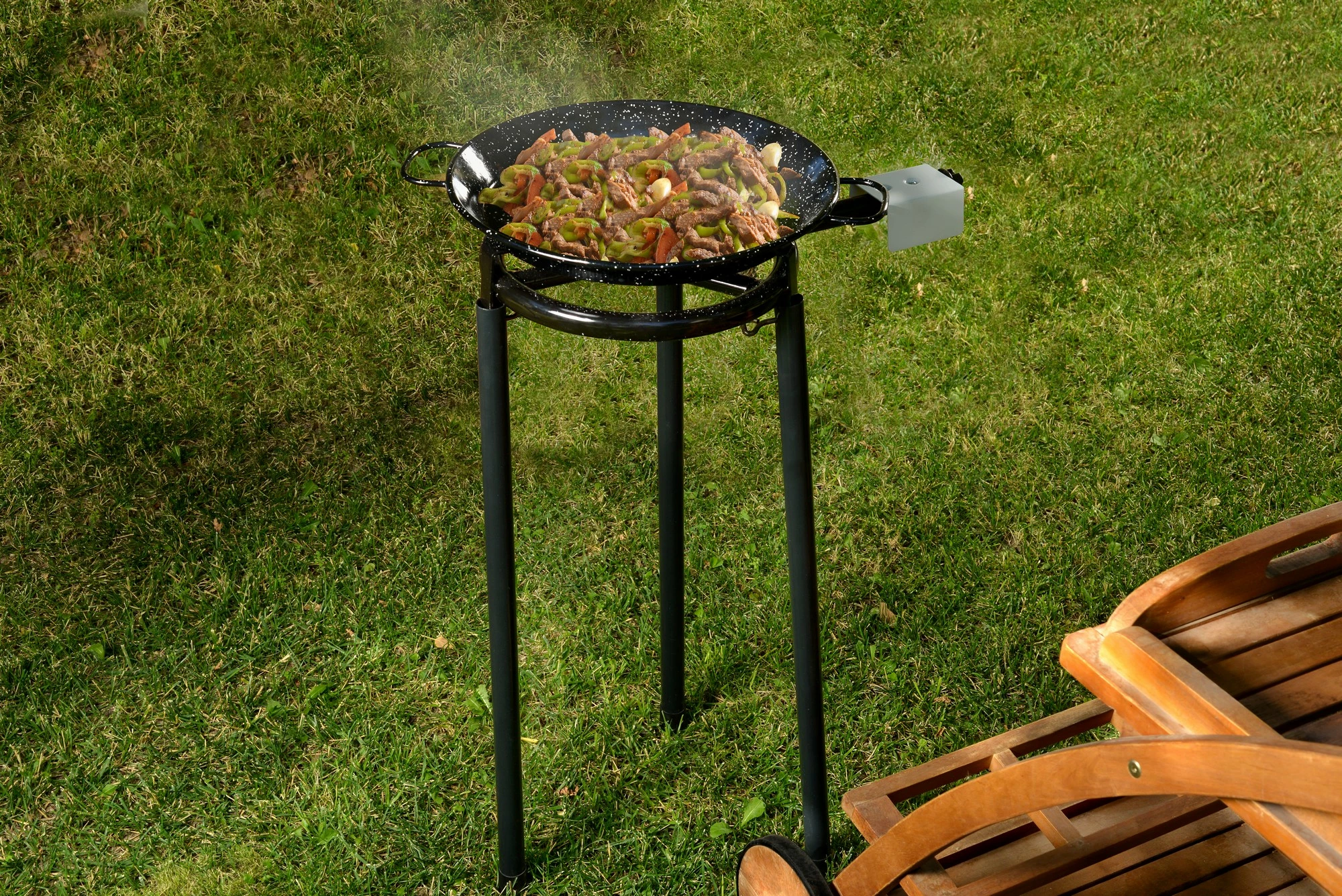 Grill BBQ Hermia, Smalto Mini, i zi, portativ, 45x45x84cm