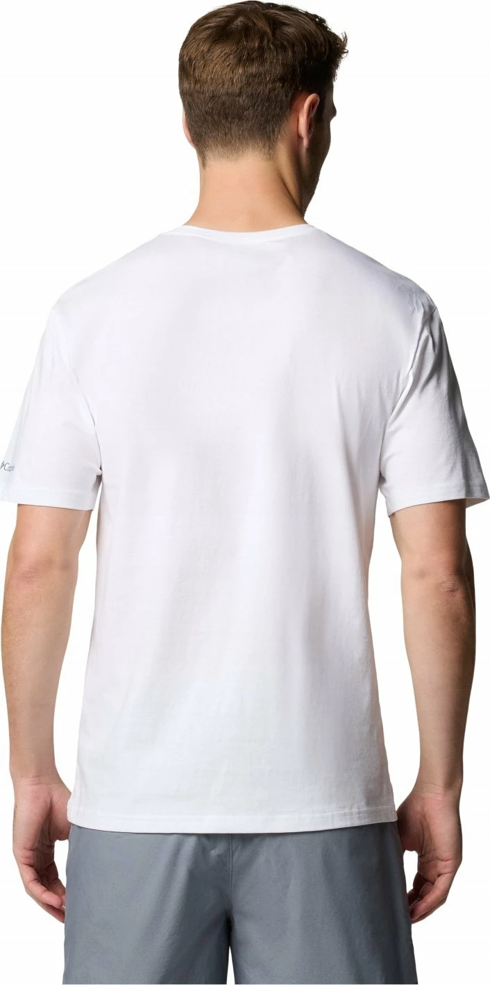 Maicë Columbia Path Lake II Graphic Tee 1934814111, pambuk, regular fit, me mëngë të shkurta, XL, e bardhë
