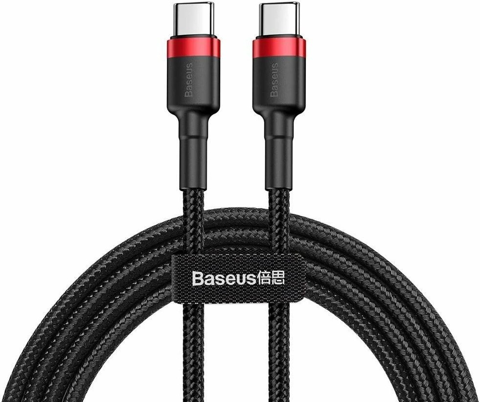 Kabllo Baseus Cafule USB-C në USB-C 1m PD/QC, e zezë