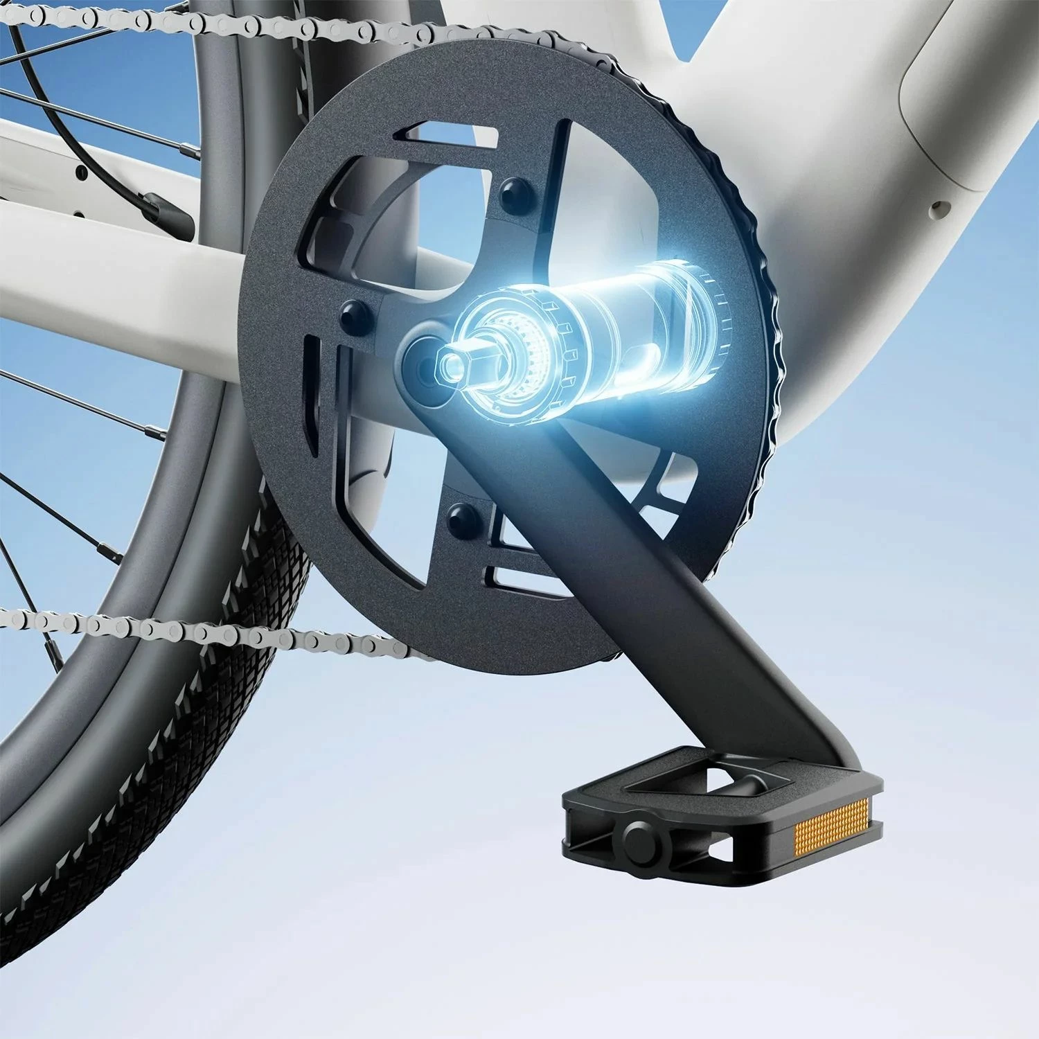 Biçikletë elektrike Urtopia Carbon 1 ST Step-Thru, madhësi M (155–185 cm), kornizë karbon, motor 250W, bateri 352.8 Wh, e bardhë