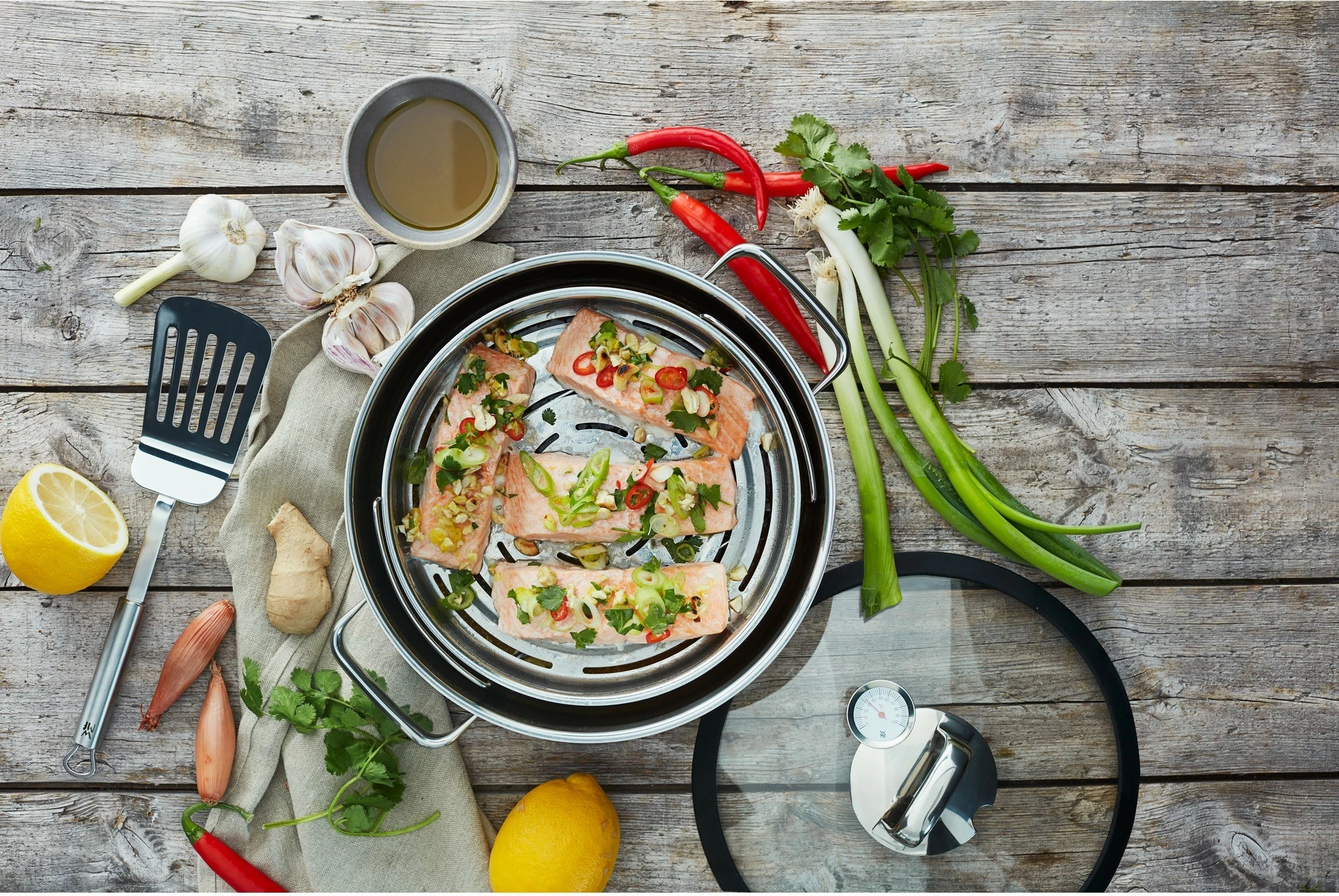 Tenxhere WMF Vitalis 1743016040, 5 L, Inoks, Qeramike, Gaz, Induksion, Inoks, Qelq