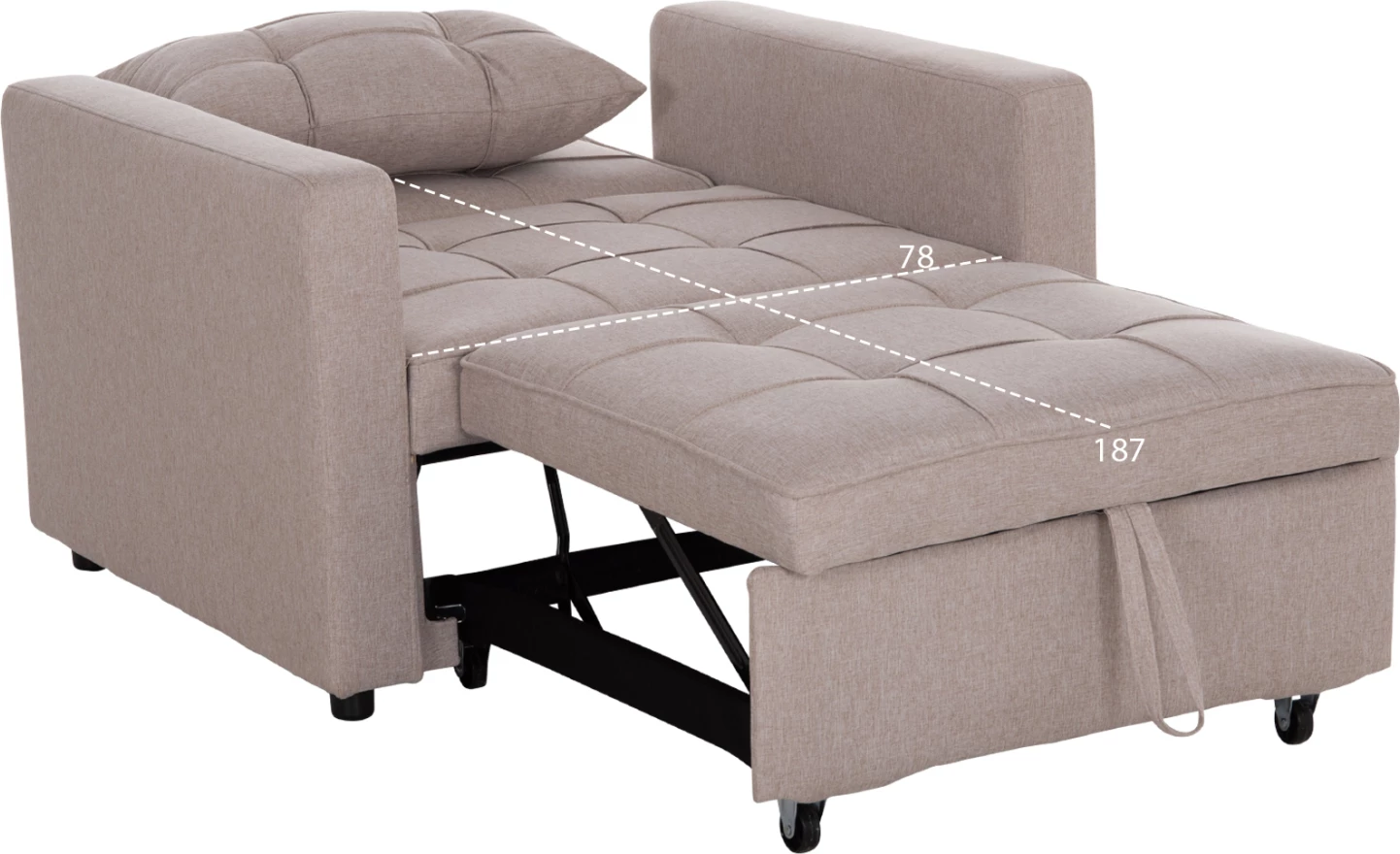 Fotel-krevat MERO, material bezh, FH3306.03, 98x85x88cm