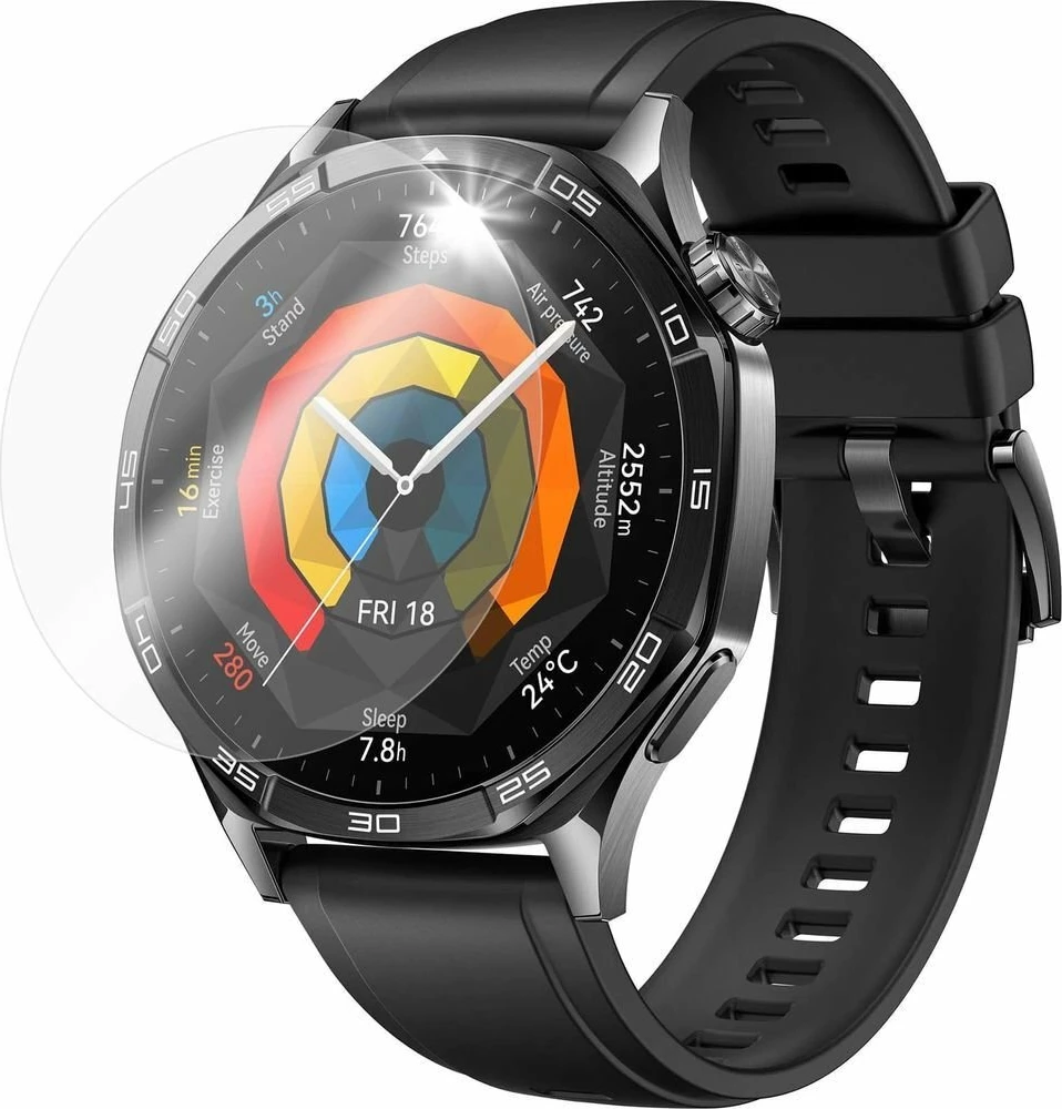 Xham mbrojtës i kalitur Fixed Pro për Huawei Watch GT 5 46 mm, 2 copë, transparent