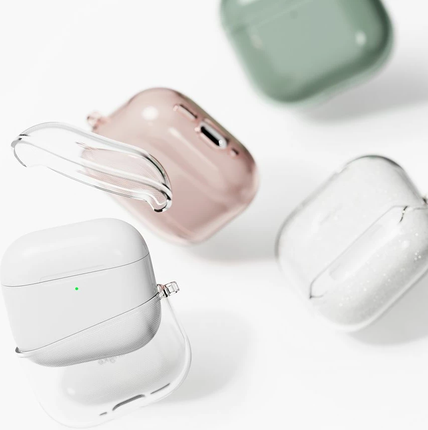 Mbështjellës Ringke Air për Apple AirPods 4, Rozë, me karabiner