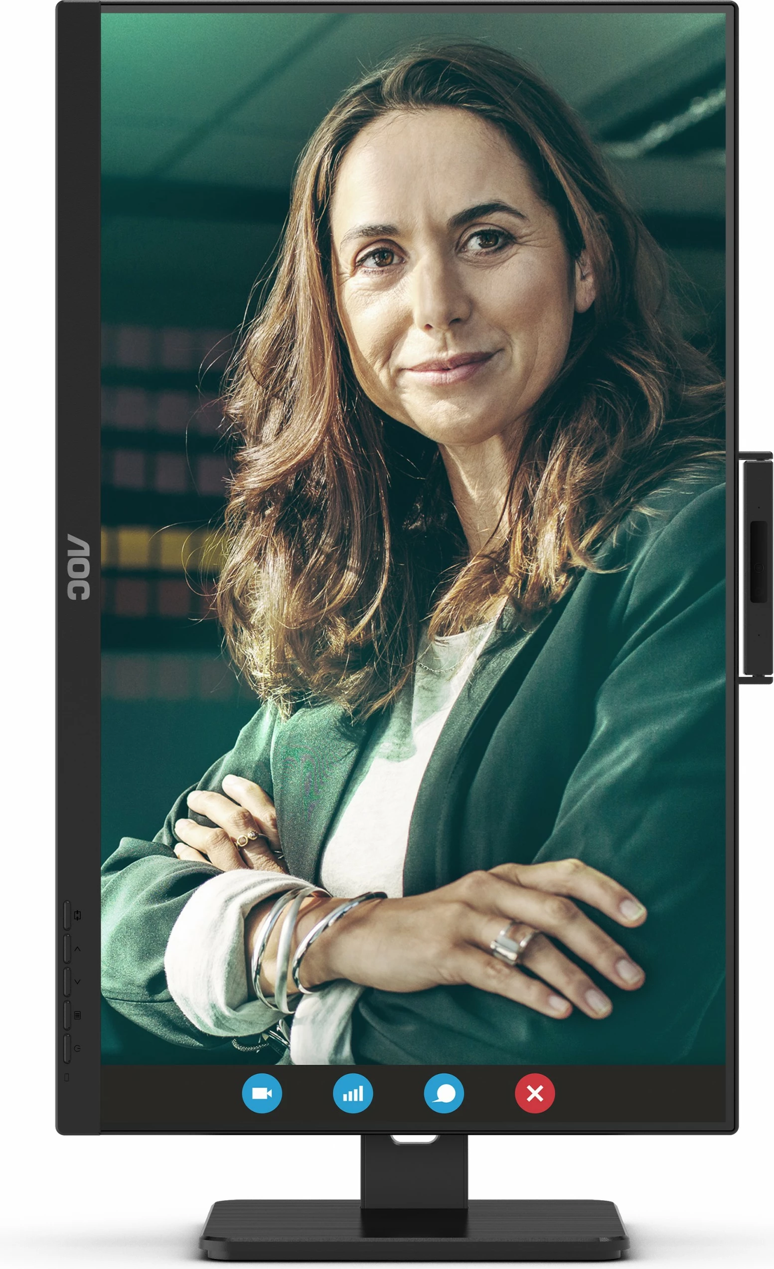 Monitor AOC Q27P3QW 27 inç IPS QHD, USB hub, kamerë, i zi