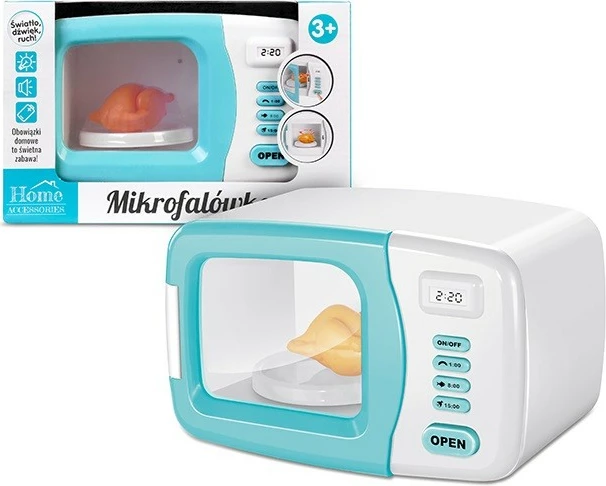 Lodër mikrovalë Artyk 118623 me zë dhe dritë, azure/bardhë