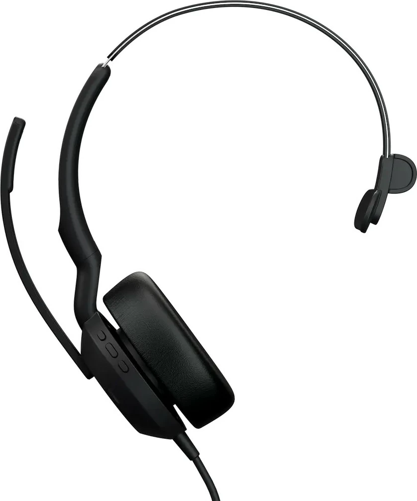 Kufje Jabra Evolve2 50, USB C/A, monaurale, anulim zhurme, e zezë