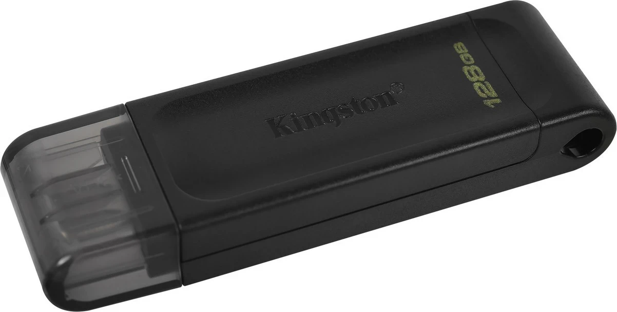 Flash drive USB Kingston DataTraveler 70,  3.2 (Gen 1), 128GB, e zezë