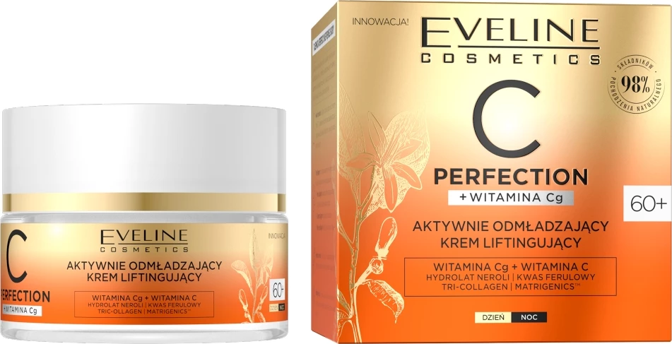 Krem për fytyrë Eveline Cosmetics C-Perfection Actively Rejuvenating Lifting Cream 60+ për femra, 50ml