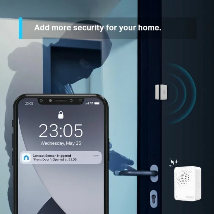 sensor kontakti smart TP-LINK Tapo T110, 868/922 MHz, CR2032, i bardhë