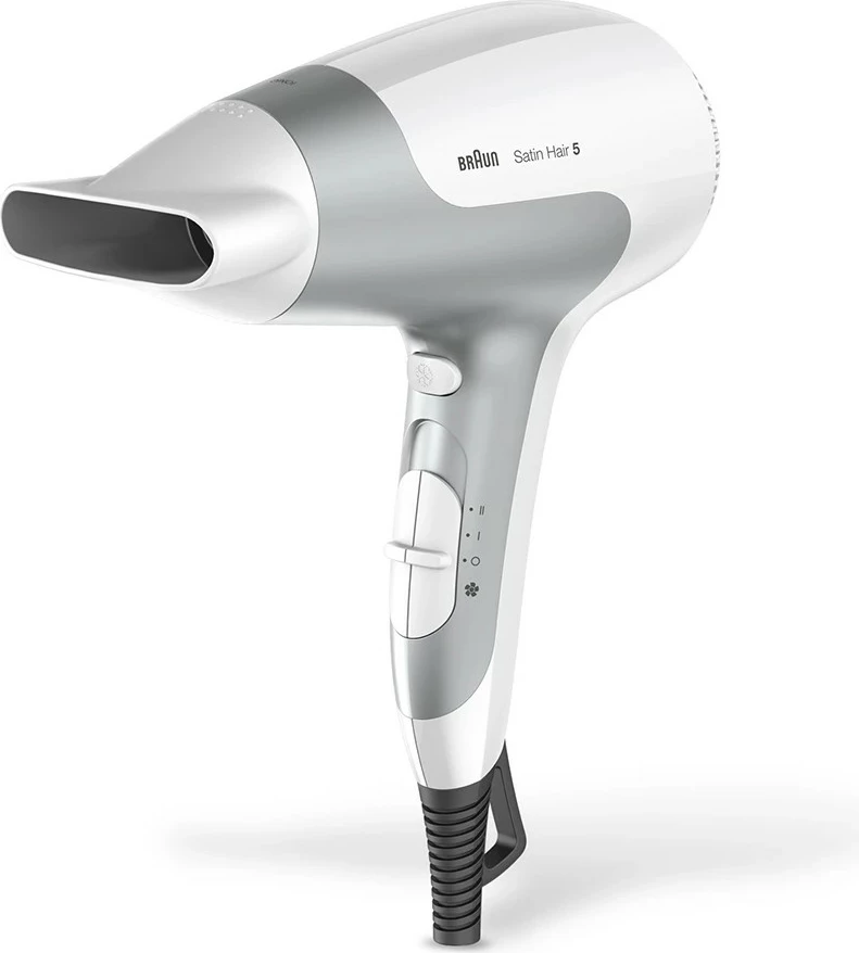 Tharëse flokësh Braun HD580, 2500 W, argjendtë, bardhë
