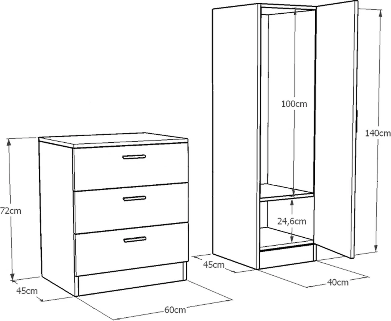 Dollap multifunksional Skye Decor, Cc6-Aa, ngjyrë pishë Atlantike dhe antracit