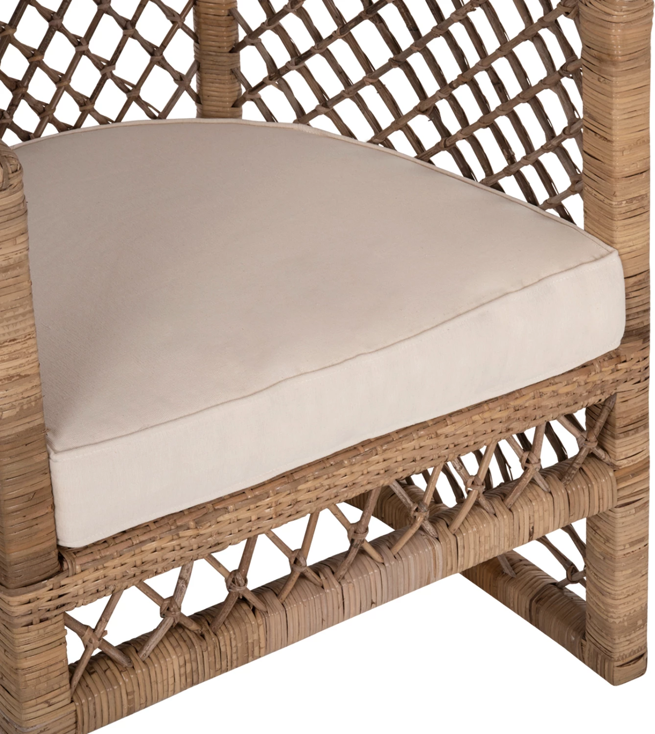 Karrige MPIKO FH5990 rattan ngjyrë natyrale-jastëk ngjyrë ecru 64x68x87H cm