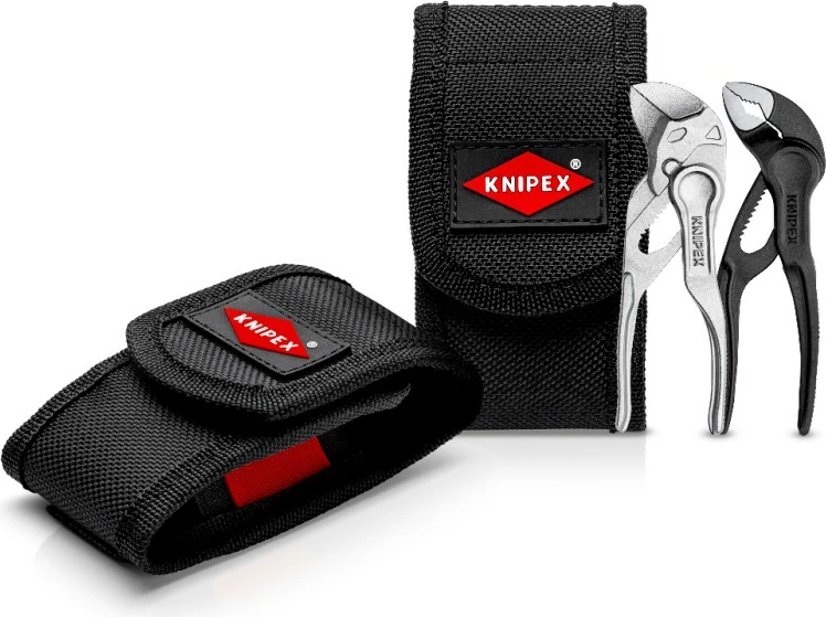 Set klleshash Knipex 00 20 72 V04 XS, 2 copë, çelik inoksi, me çantë rripi, e zezë