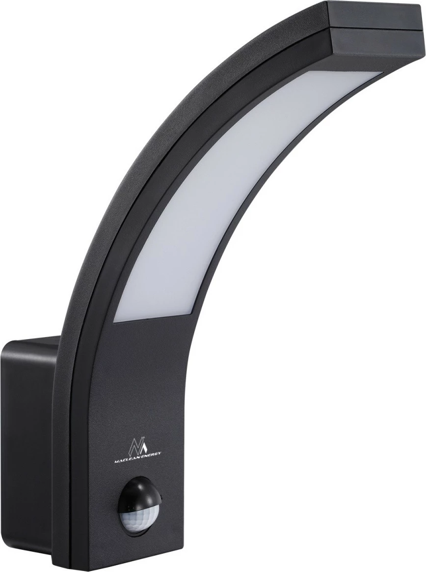 Llambë LED Maclean MCE244B me sensor lëvizjeje, 10W, 750lm, IP54, e zezë