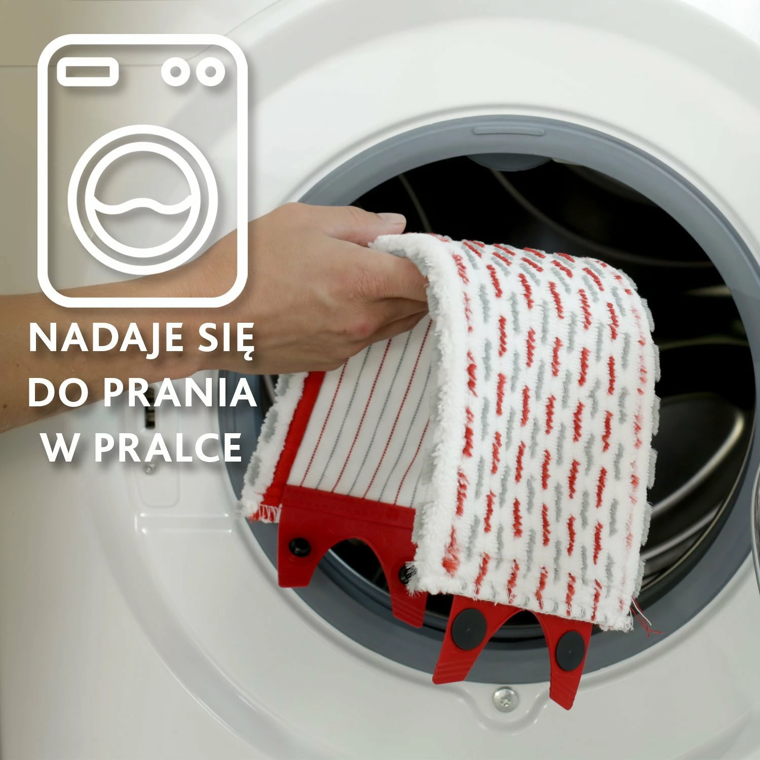 Insert për mop Vileda Ultramax 155747, mikrofibër 2në1, 1x, e bardhë/kuqe