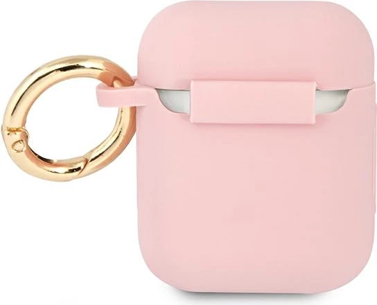 Mbështjellës Guess për AirPods 1/2, silikon, rozë