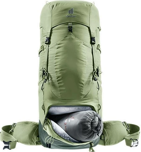 Çantë shpine Deuter Aircontact Lite 45+10 SL, për femra, Jeshile