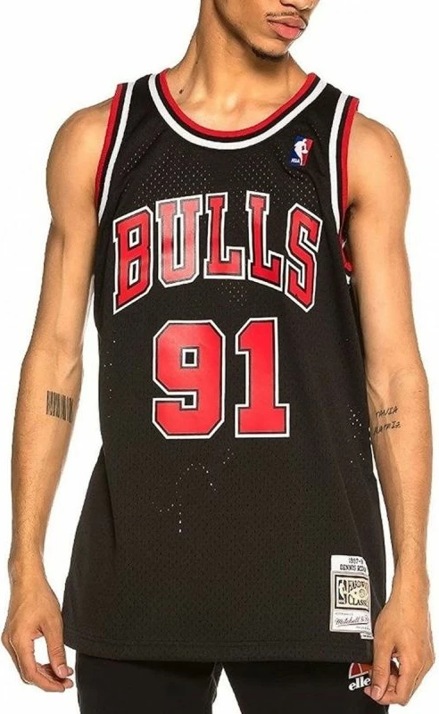 Fanellë Chicago Bulls NBA për meshkuj, Mitchell & Ness, e zezë