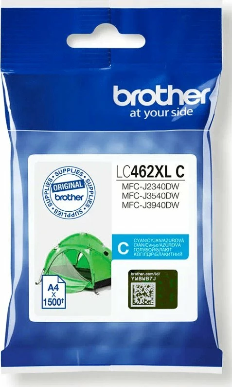 Kartrixhe boje Brother LC-462XLC, 1500 faqe, Cyan
