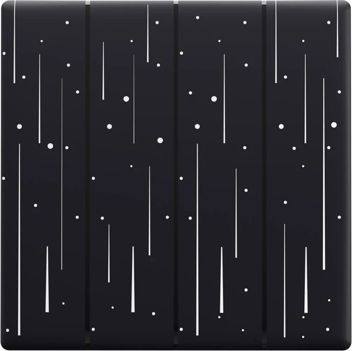 Kapak dekorativ Sonoff T5-4C-86-star për çelës të mençur me prekje, i zi