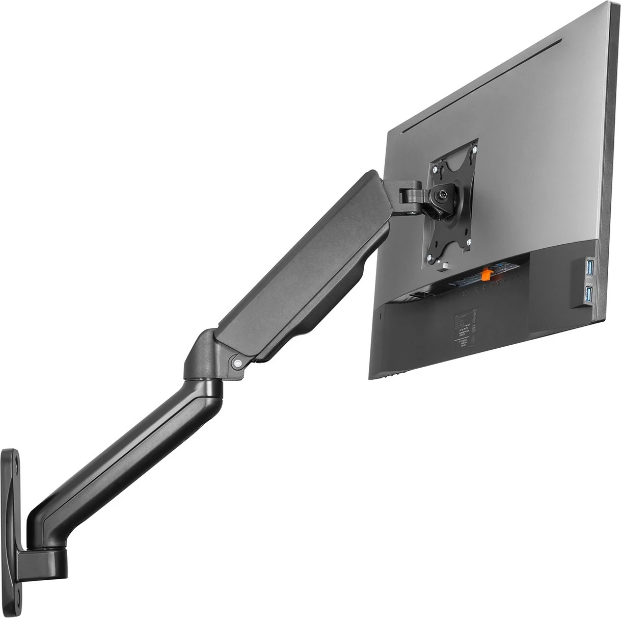 Mbajtëse muri për monitor Digitus, universal, me gaz, 32 inç, e zezë