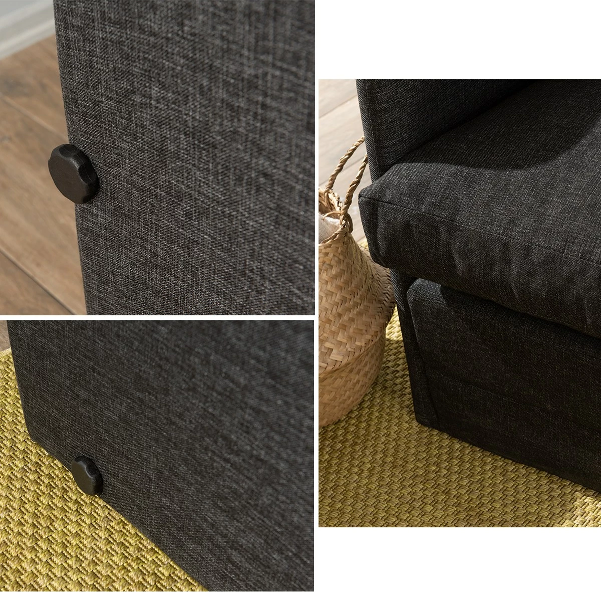 Divan-krevat dy ulës, ngjyrë gri e errët, Saga, Atelier del Sofa