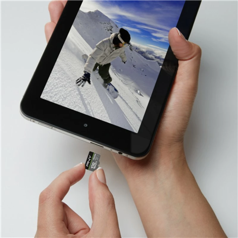 Kartelë memorie PNY PRO Elite 128GB microSDXC Class 10 UHS-I U3, zi/gri