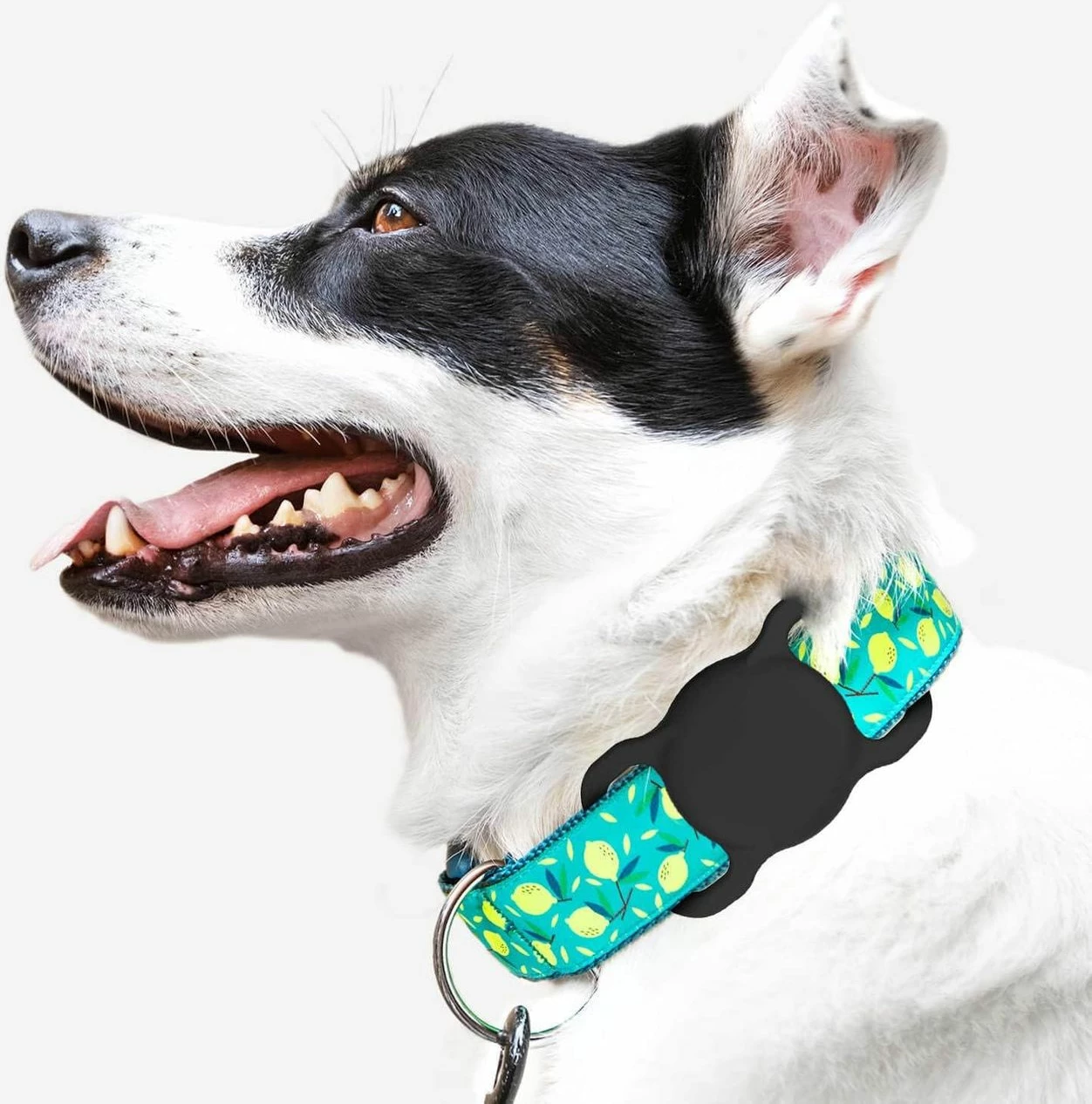 Mbështjellës silikon për AirTag Hurtel, për qafore qeni ose mace, i zi