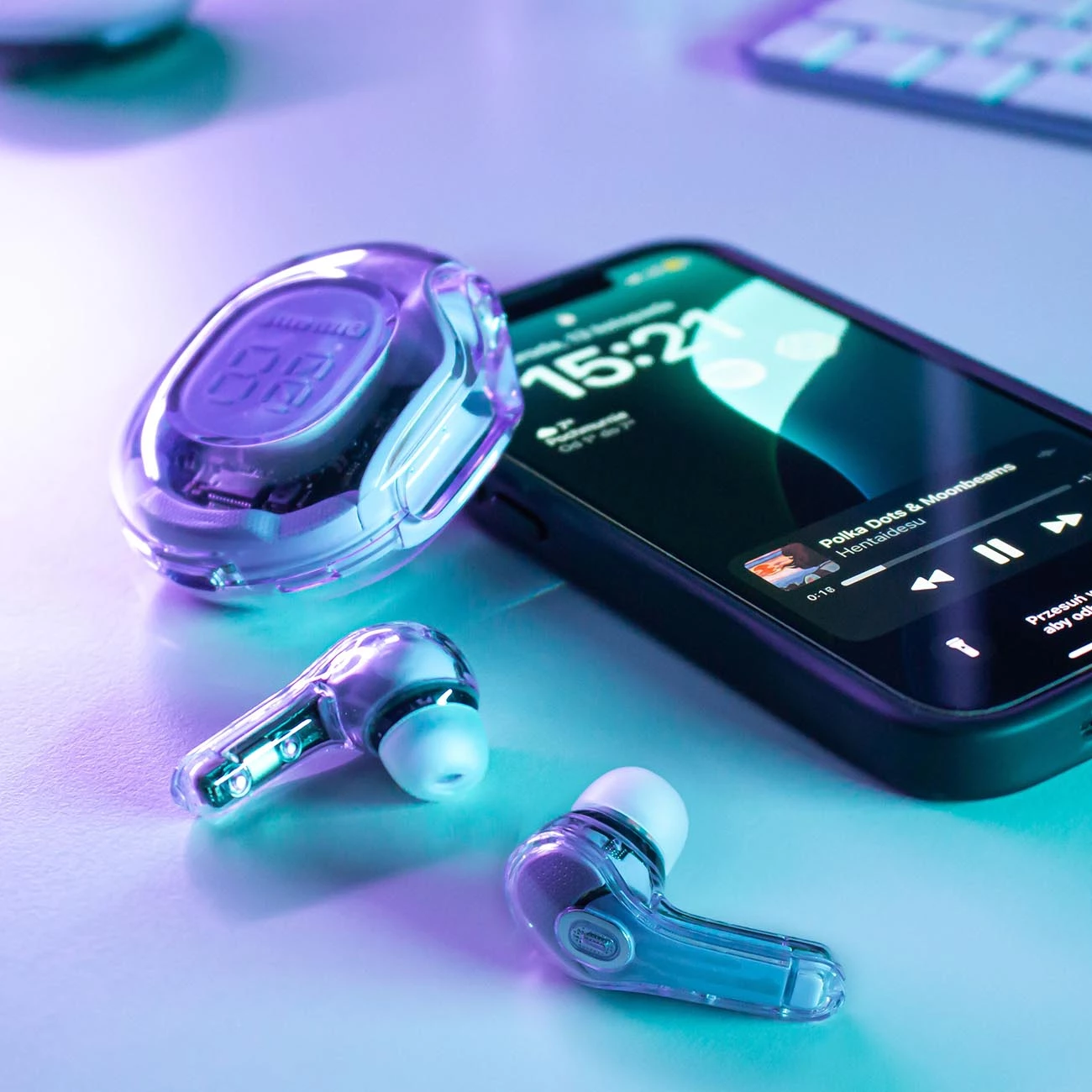 Kufje wireless Acefast T8, TWS, Bluetooth 5.3, 30 orë, rozë