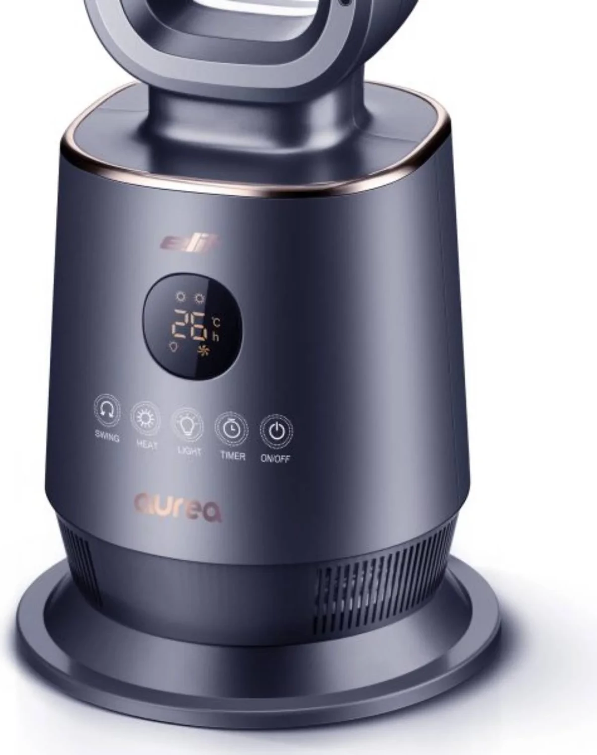 Ngrohës & ventilator 2‑në‑1, Elit, AUREA, 1000/2000W, temperaturë 16‑36°C, telekomandë, oscilim, kohëmatës 12h