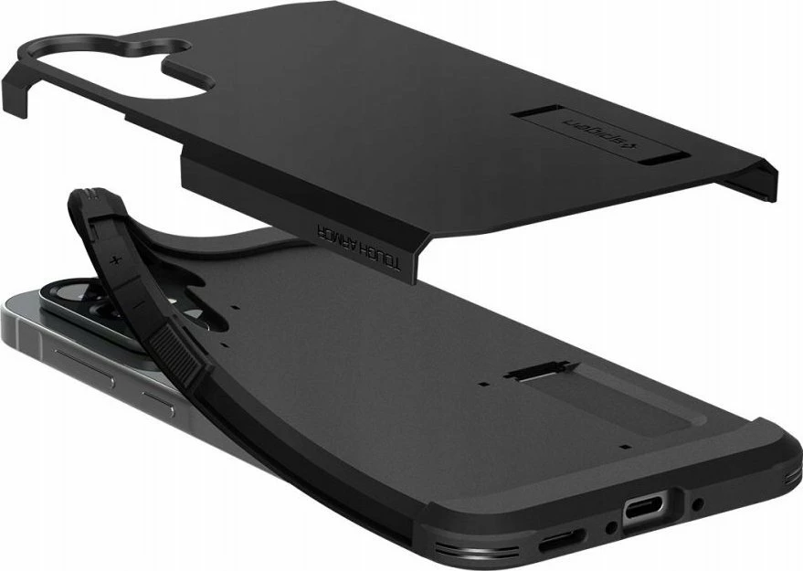 Mbështjellës Spigen Tough Armor ACS09294 për Samsung Galaxy A56 5G, MagSafe, me mbajtëse, i zi