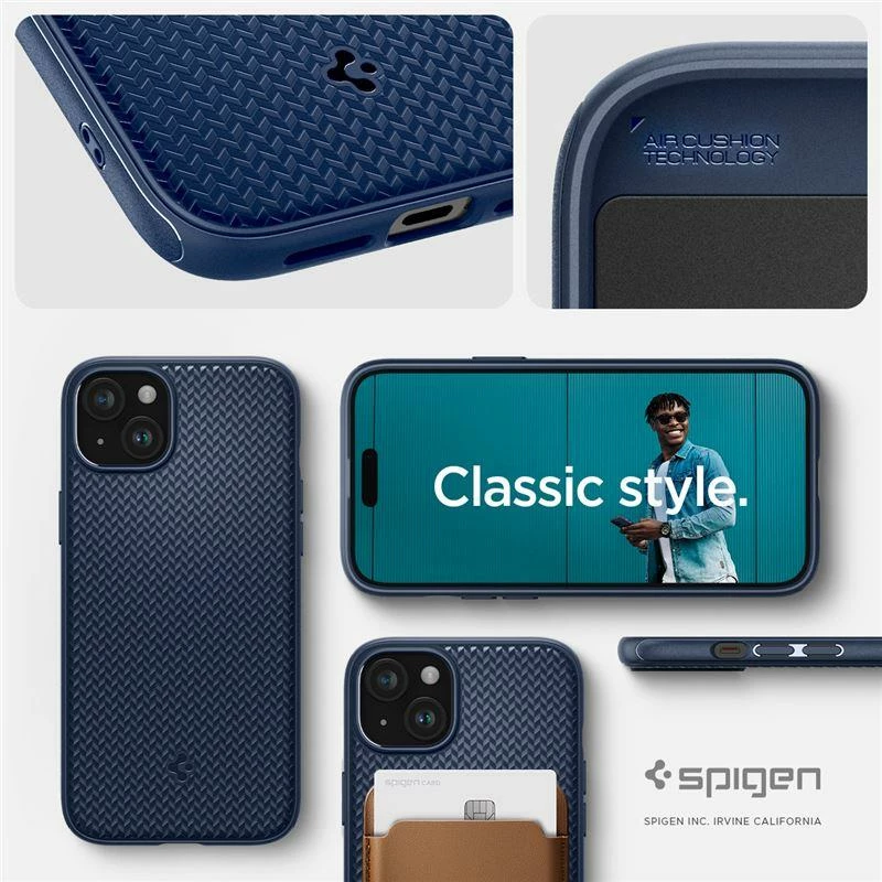 Mbështjellës Spigen Mag Armor me MagSafe për iPhone 15 Plus, Blu