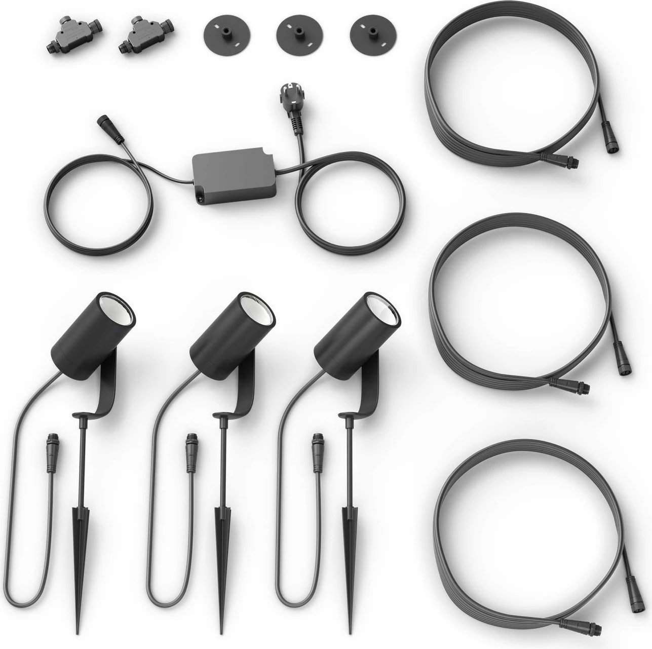 Dritë e jashtme Philips Hue Lily, Smart, ZigBee, LED, E zezë