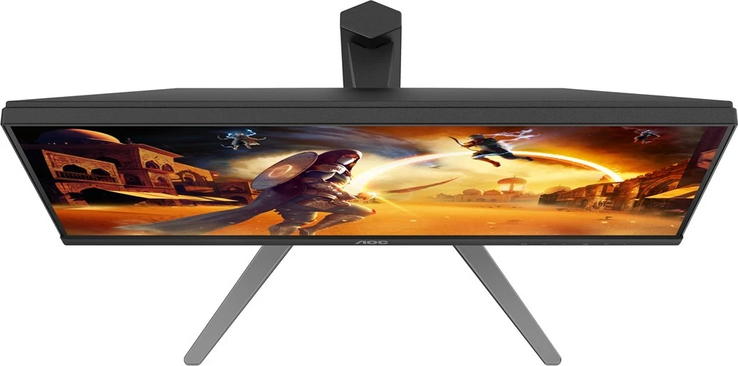 Monitor gaming AOC 24G4HA, 23.8", Full HD, LED, i zi me të kuqe