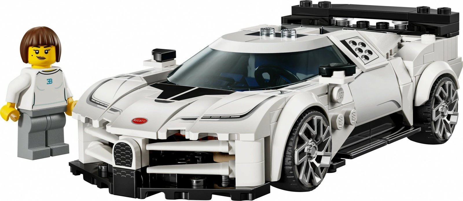 Set LEGO Speed Champions Bugatti Centodieci 77240, 291 pjesë, e bardhë