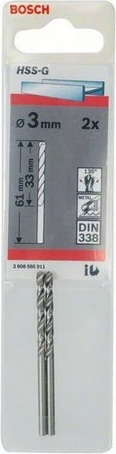 Bosch spiral HSS-G 3 mm metal