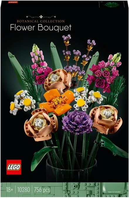 Set ndërtimi, LEGO, Creator Flower Bouquet 10280 18+, 756 copa, e zezë