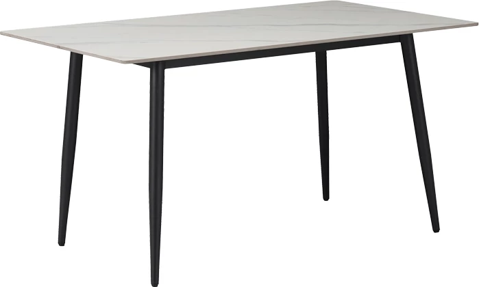 Set tavoline me karrige Sabia-Gustas, sipërfaqe guri të sinteruar, e zezë-antracit, 120x60x75cm