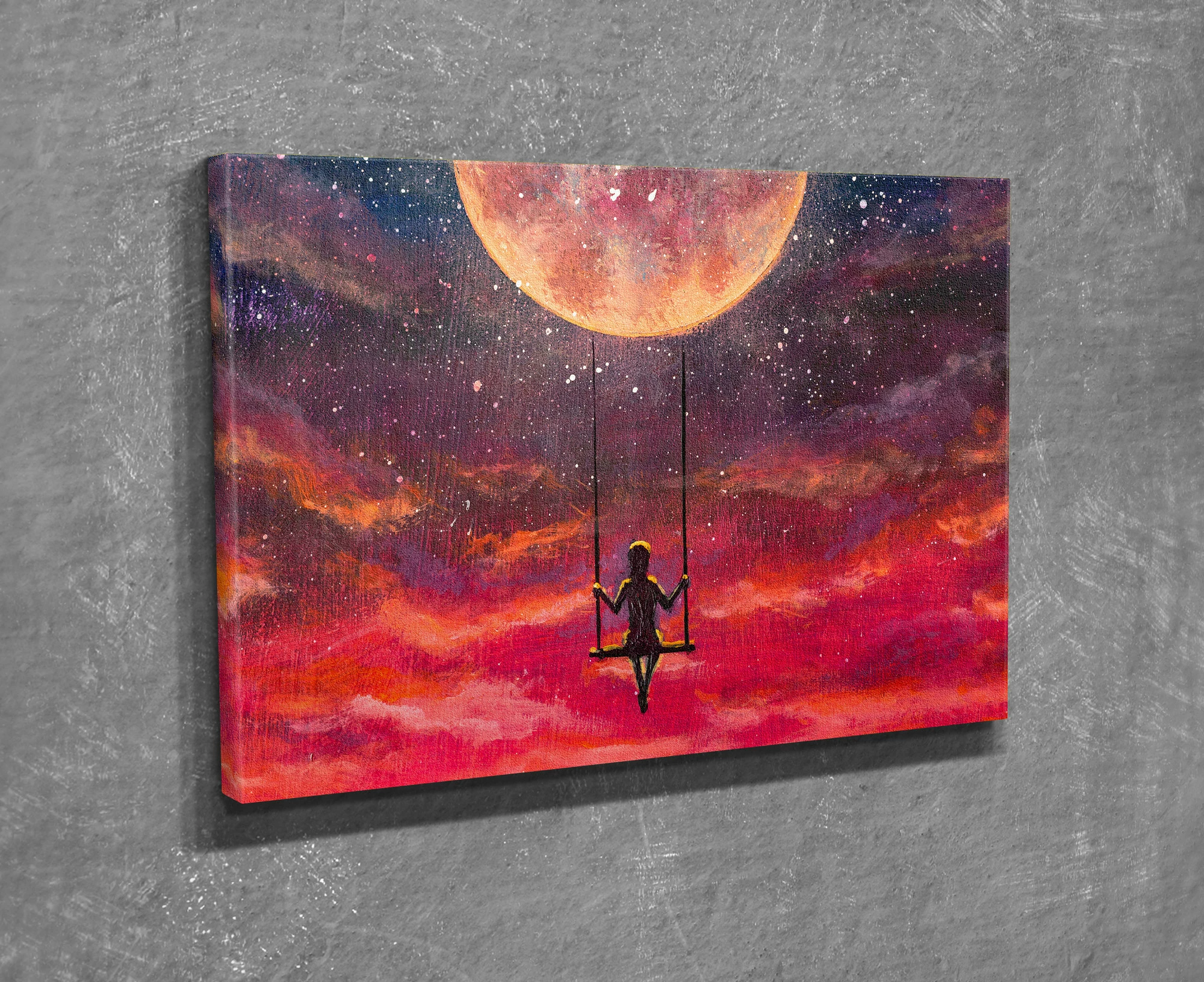 Pikturë dekorative në kanavacë Wallity, DC427, shumëngjyrëshe, 30x40cm