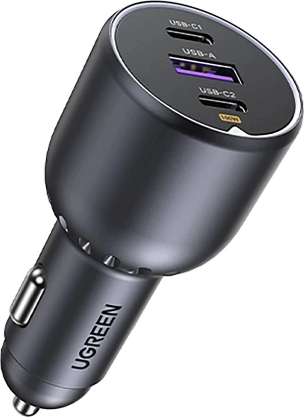 Karikues makinës UGREEN 130W, 3 porta, USB-C/USB-A, Gri
