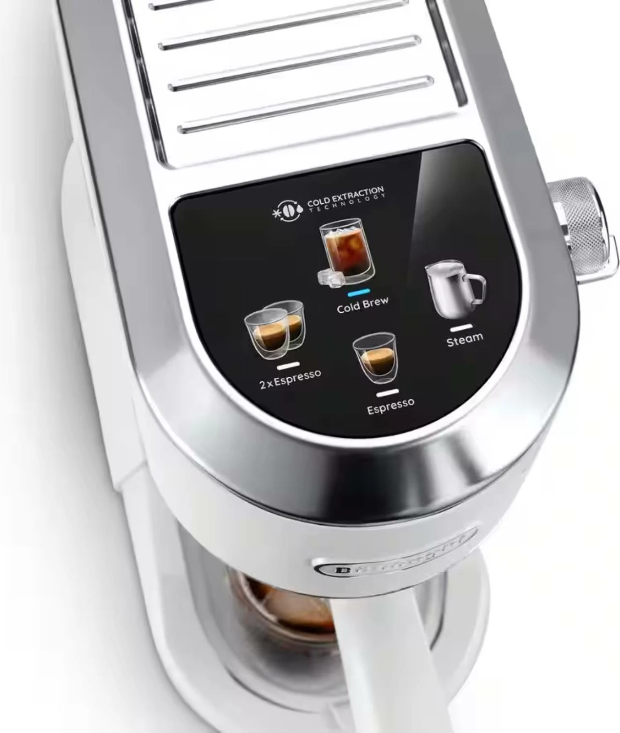 Makinë kafeje espresso DeLonghi Dedica Duo EC890.WI 15 bar, Cold Brew 5 min, 15 cm, e bardhë