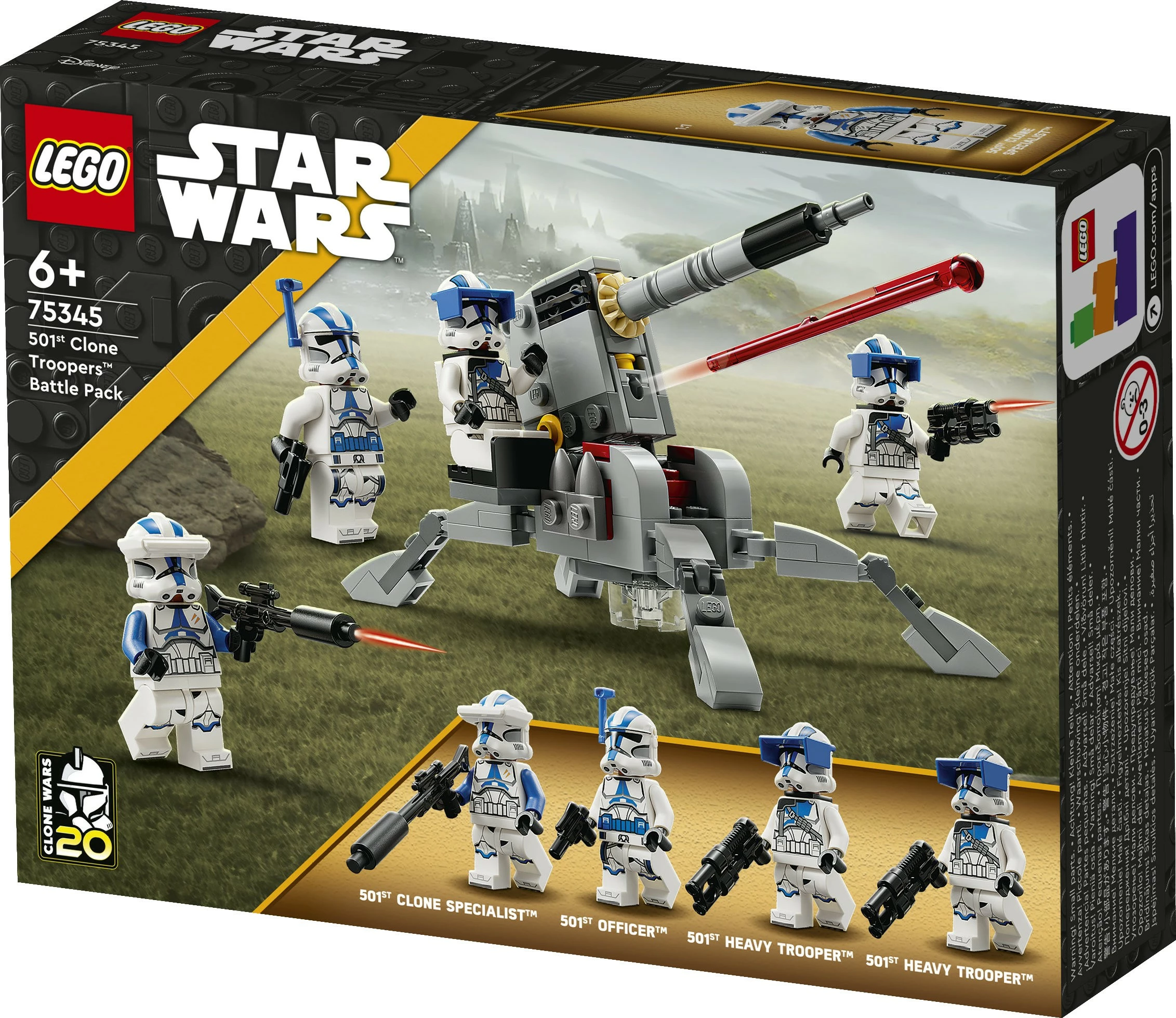 Set ndërtimi LEGO Star Wars 501st Clone Troopers, 119 pjesë, shumëngjyrësh