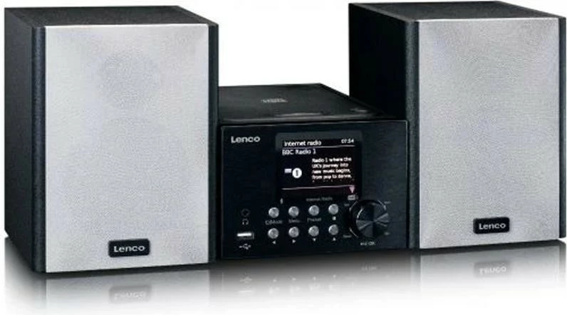 Sistem zëri Lenco MC-250, Bluetooth, DAB+/FM, USB, i zi