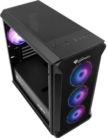 Kasë Genesis Irid 503 V2 Micro Tower me ARGB, USB 3.0, e zezë