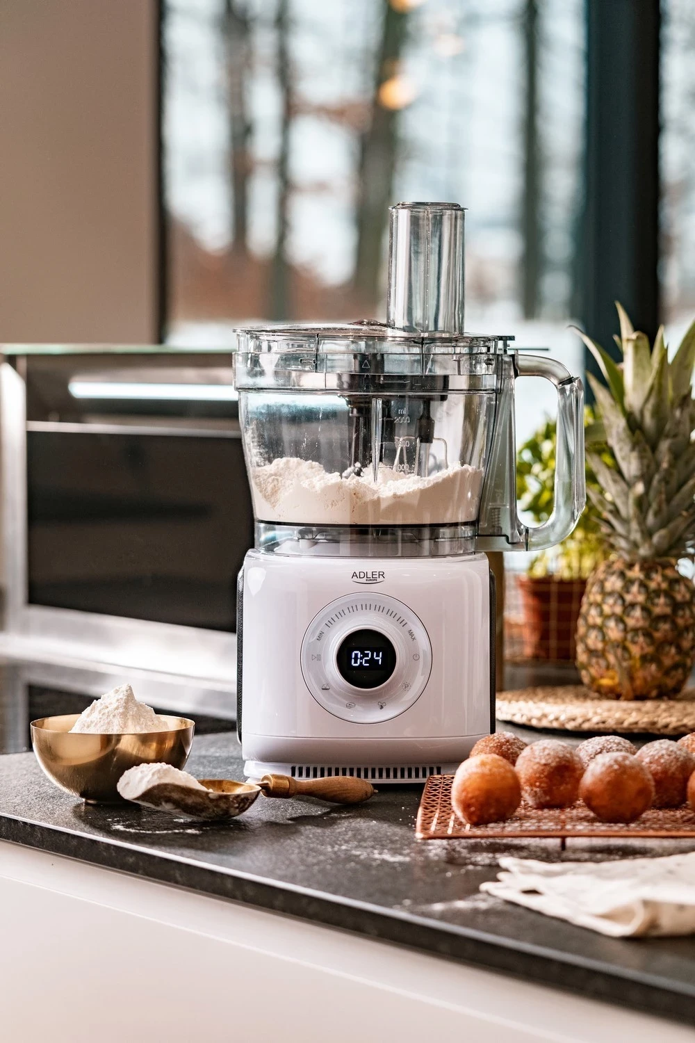Përpunues ushqimi Adler AD 4224, 1000W, i bardhë