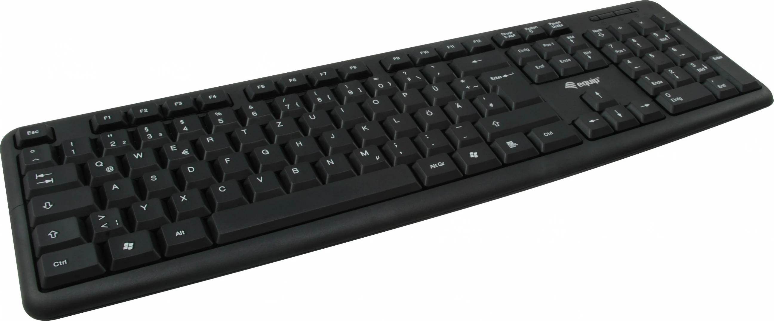Tastierë me maus Equip 245203, full-size, USB, QWERTY, e zezë
