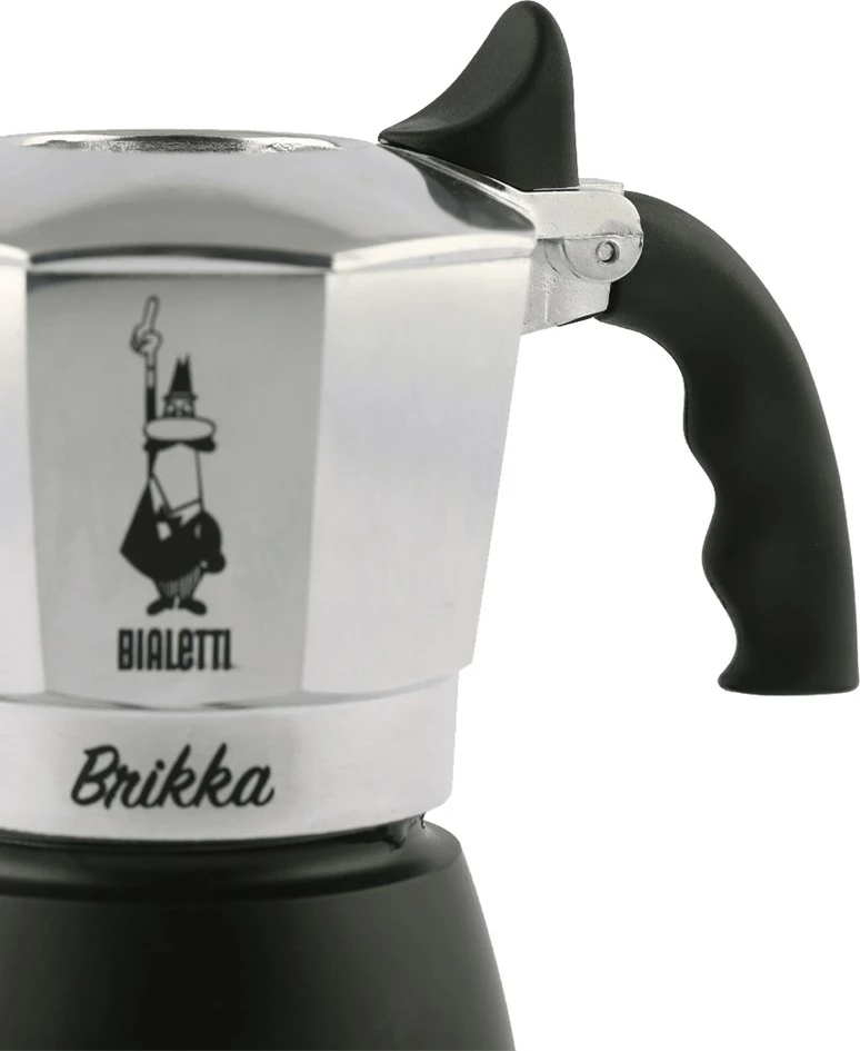 Moka pot Bialetti Brikka, 0.17L, 4 filxhanë, Alumini, Zi